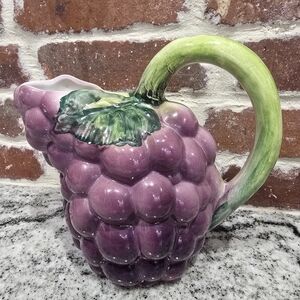 VINTAGE GRAPE CERAMIC PITCHER